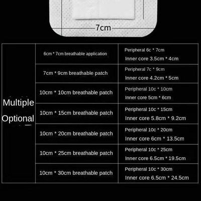 10cm*10cm Υψηλής Απορρόφησης Pads Φροντίδα πληγών Υδροκόλοειδής κόλλημα επίδεσμος μη υφασμένο γύψο