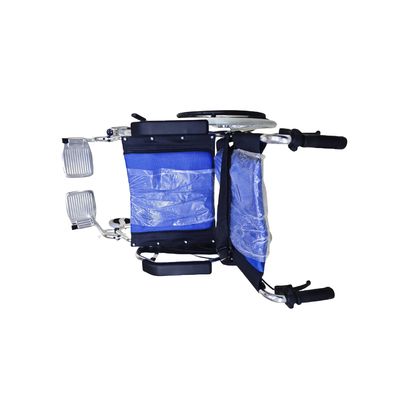 Πολυλειτουργική χειροκίνητη αναδιπλούμενη ατσάλινη αναπηρική καρέκλα 79*28*73cm 12,7kg Φιλικό σχεδιασμό